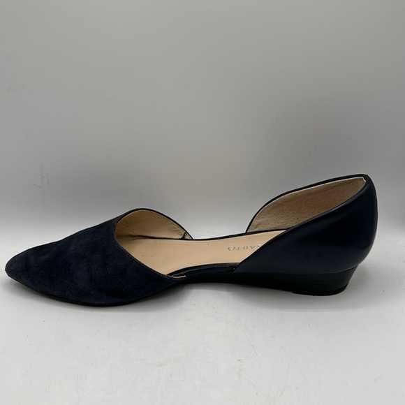 Franco Sarto Hull navy blue open side wedge heel shoes, size 7.5 - Picture 5 of 10